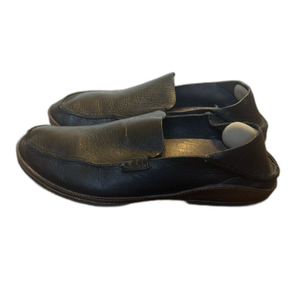 Olukai Mens Moloa Moc Toe Loafers Black Leather Slip On Comfort Shoes size 11.5 - Picture 5 of 12